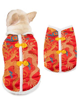 New Year Dog Costume Chinese Spring Festival Pet Clothes Vest of The Tang Dynasty Coat (X-Large)