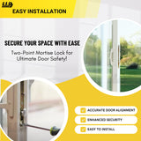 Multi-Point Mortise Lock Replacement with 11-3/4" Face Plate for Sliding Patio Glass Door | Dual-Point Security with Anti-Slam Pin - 11" Hole Spacing | Fix & Repair Locking Mechanism