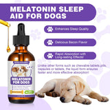 Melatonin for Dogs,Dog Sleep Aid,Calming for Dogs,Melatonin for Sleep Relieves Anxiety and Stress in Dog, Helps Calm and Restful Sleep,Bacon Flavor