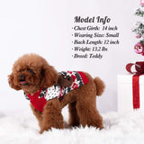 KYEESE Dog Christmas Sweater, Warm Dog Sweater for Small Dogs Boy Girl with Reindeer Antler Hood, Classic Winter Knitwear with Leash Hole, Soft Stretchy Fabric, Cozy Pet Clothes, Small