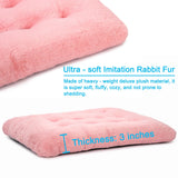 MOIRIG 2 Pack Washable Dog Bed, Deluxe Plush Dog Crate Beds with Anti-Slip, Comfy Kennel Pad Pet Sleeping Mat for Large, Medium and Small Dogs (2 Pack x Pink, 23.0" L x 18.0" W x 3.0" Th)