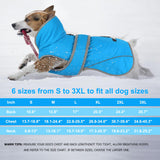 Dogcheer Dog Coat, Waterproof Dog Jacket Reflective Pet Winter Coat with Adjustable Hook & Loop, Christmas Puppy Fleece Jacket Warm Turtleneck Snowsuit for Small Medium Large Dogs - Sky Blue, L