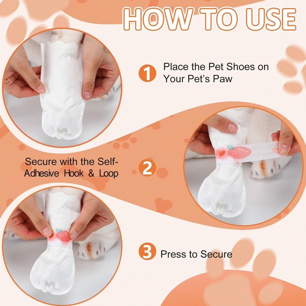 Novabright 100 Pcs Disposable Dog Booties with 3/5 Roll Protectors Bandage for Paw Protection Dog Feet Covers Pet Shoes for Pets Paw Wound Recovery for Medium Large Pets (S)