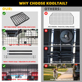 KOOLTAIL Dog Barrier for SUV & Truck, Adjustable & Foldable Dog Car Barrier 36.6"-60.6", Heavy-Duty Wire Mesh Car Divider, Universal Fit for Cars, Jeep, Hatchback, Triple Folding