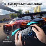 Switch Controller Wireless, Pro Controllers Compatible with Switch/Lite/OLED/PC, One-Key Pairing Gamepad with 9-Color RGB LEDs 1000mAh Battery 6-Axis Motion Wake Up Function