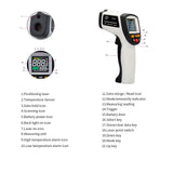 BENETECH Infrared Thermometer -58℉~1382℉(-50℃~750℃) with 30 Groups Memory, IR Laser Pyrometer Gun with High Low Temperature Alarm & MAX MIN DIF AVG Value for Cooking Auto Repair