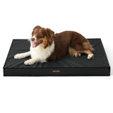 LE SURE Outdoor Waterproof Dog Bed for Medium Sized Dogs, Orthopedic Egg Crate Foam Pet Bed with Oxford Fabric Surface and Removable and Durable Cover, Machine Washable, 30''x20'', Black