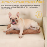 PetTemp Pet Heating Pad for Cats Dogs Indoor & Sheltered Outdoor Waterproof Heated Cat Bed Heated Dog Bed Chew Resistant Cord Constant Temperature Brown 20 x 16 Inch