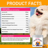 Nutridog Eye Supplements for Dogs - Vision Support Soft Chews with Lutein, DHA & Vitamin C | 120ct Salmon Flavor Tear Stain Chews | Cataract & Dry Eye Relief Supplement (120 Ct, Salmon)