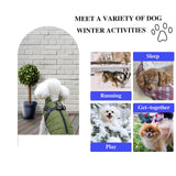 Furry King Dog Winter Coat with Harness, 7 Colors, Waterproof, Fleece Lined. (Red, X-Large)