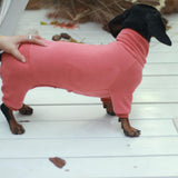 Dachshund Dog Turtleneck Sweater, Winter Warm Clothes for Dachshunds, Sausage Dog Winter Outfit(Red,M)