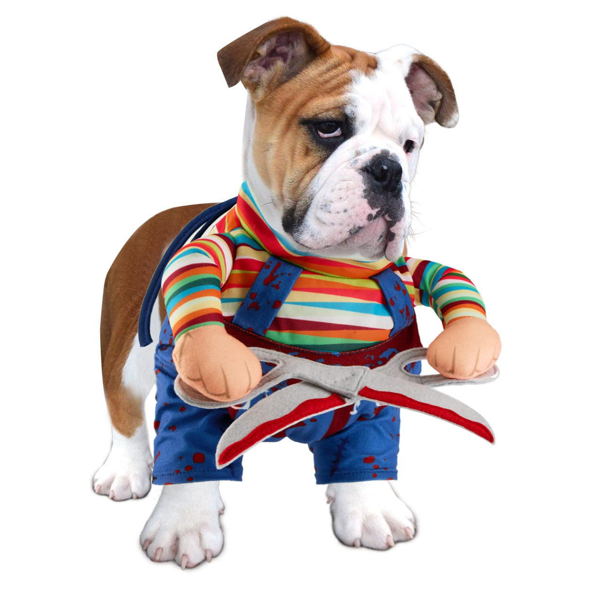 NACOCO Dog Halloween Scissors Style Doll Costume Pet Christmas Cosplay Adjustable Doll Funny Special Clothes Puppy Party Clothes for Small Dogs Cats (Medium)