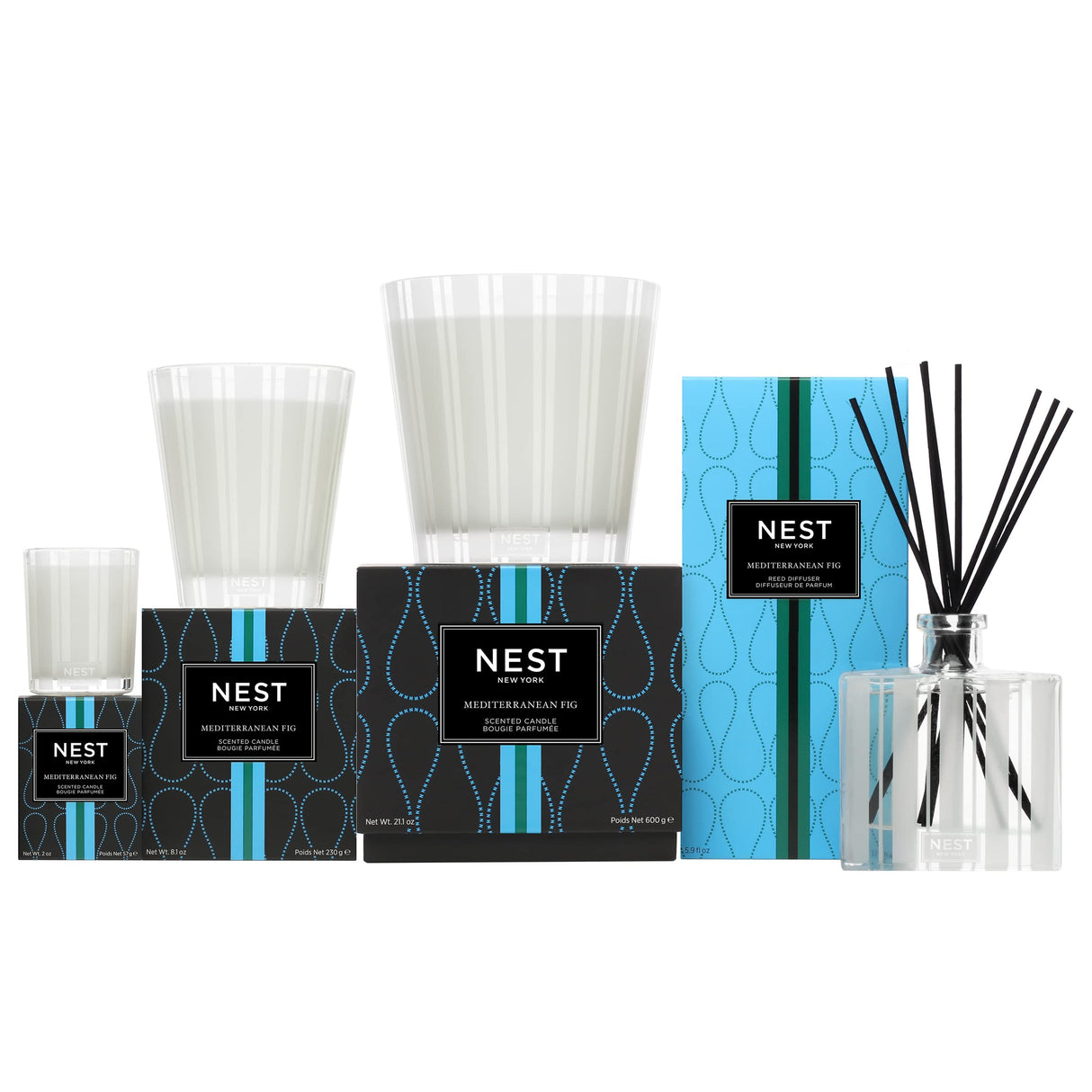 NEST Fragrances Mediterranean Fig Scented Classic Candle, 8 Ounce
