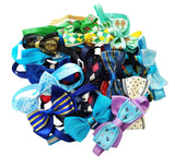 PET SHOW Cute Bow Ties Collar for Small Dogs Puppy Cats Adjustable Bowties Neckties Pet Grooming Accessories Assorted Randomly Pack of 50 (Boy Bow Ties)