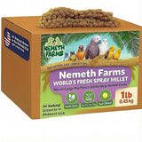 Nemeth Farms 1lb Premium Spray Millet for Exotic Birds – Grown in The USA – 100% Natural & Non‑GMO Bird Treat – Sun‑Dried Millet for Parakeets, Conures, Cockatiels, Parrots & Budgies