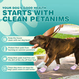 Petanims Dog Shoes for Large Dogs, Medium Dog Boots & Paw Protectors for Winter Snow, Breathable Dog Booties for Hot Pavement, Hardwood Floors Purple Size 6