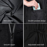 2 Pack Pet Grooming Workwear with Full Zipper, Hair Repellent Groomer Uniforms Anti-Static Waterproof Cosmetologist Barber Work Clothes Pet Shop Smock Jacket for Women Men, Large