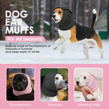 AOFITEE Dog Calming Hoodie, Anti-Slip Headband for Dog Hematoma, Adjustable Dog Ear Muffs Cover for Noise Anxiety, Dog No Shake Ear Wrap for Grooming, Fireworks, Thunderstorms, Drying, Grey XL