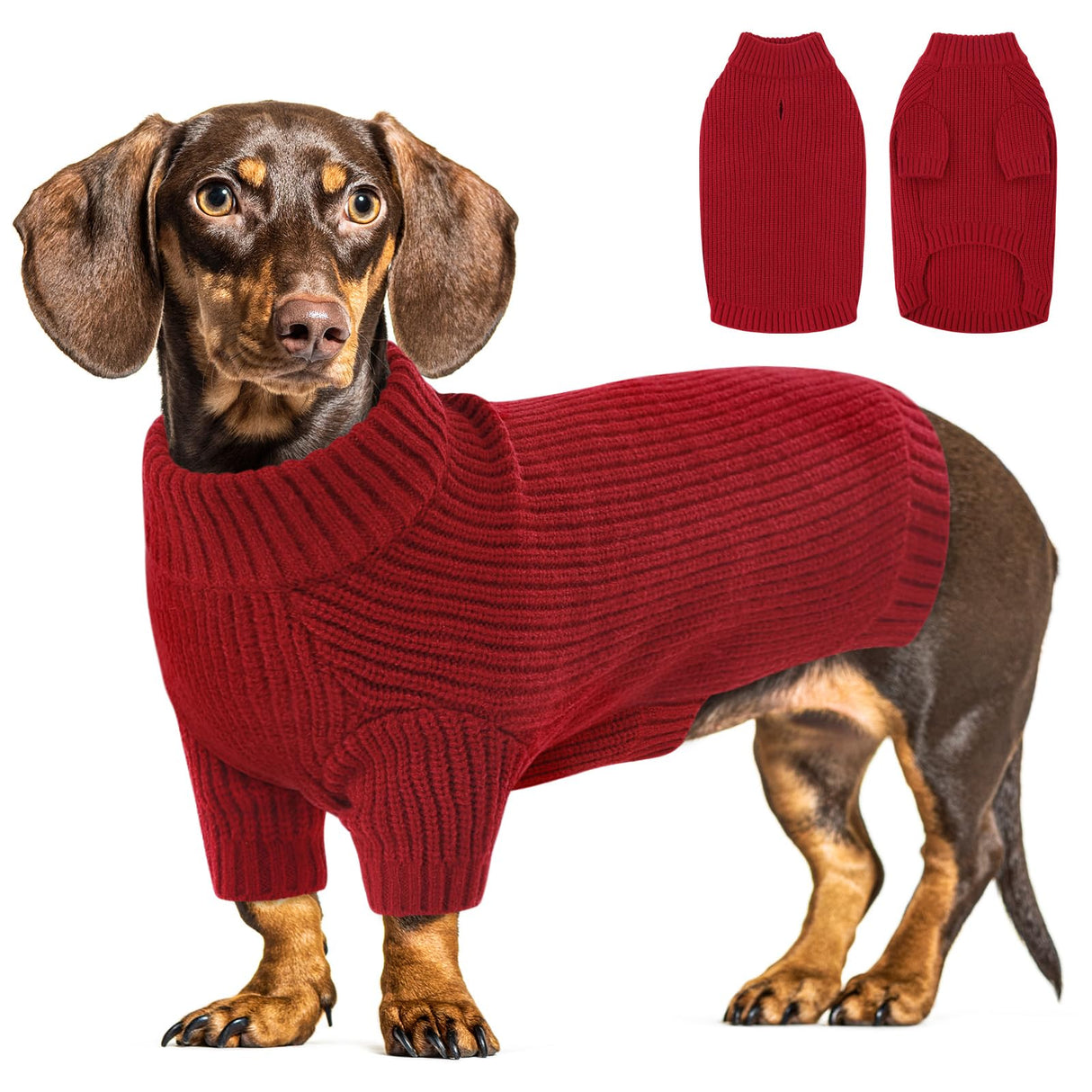 Queenmore Dog Sweaters for Medium Dogs Boy,Medium Dog Sweater,Dogs Christmas Sweaters,Thick Knit Turtleneck Pullover,Extremely Soft & Warm Pet Winter Clothes for Girl Male Female