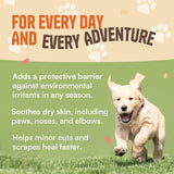 Dog Paw Pad Balm, Lick Safe 2.1 oz | Nose and Paw Balm for Dogs | Organic Dog Paw Protector with Wheatgrass | Soothing Dog Moisturizer for Dry Skin | Dog and Cat Paw Balm for Healing Cracked Skin