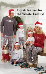 PajamaGram Christmas Pajamas For Family - Family Pajamas, Nordic, Pet MD Gray