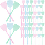 100 Pieces Fly Swatter Plastic Fly Swatters Heavy Duty Colorful Strong Flexible Manual Fly Swat Set Strong Durable Flexible Long Handle Manual Swat Flies and Mosquitoes Striking Fly Swatters Set