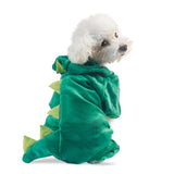 DELIFUR Dinosaur Dog Halloween Costume Pet Dino Hoodie for Large Dogs (4XL, Green)