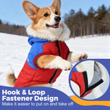 Dog Winter Coat with Hood, Fleece Lined Waterproof Dog Jacket,Warm Snowsuit for Small Medium Dog