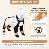 Dog Suspender Boots for Small Dogs – Waterproof & Non-Slip Dog Paw Protectors with Adjustable Straps & Reflective Strips, All-in-One Connected Dog Boots for Outdoor Walks, Snow, Rain, Hiking (XS)