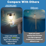 JEMULICE Solar Pool Lights for Above Ground Pools, LED Energy Saving Warm White Light, Waterproof for Frame Swimming Pools Night Accessories(4 Pcs)