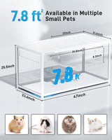 BUCATSTATE Hamster Cage 3.0: Metal Large Rat Cage Stackable with Top Access Easy Assemble 47L x 23.6W x 25.5H Inches Dwarf Syrian Hamster Tank for Gerbil Mouse (7.8 ft², White)
