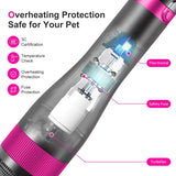 HimyBB Dog Hair Dryer, 2-in-1 Dog Hair Blower with Brush, 3-Modes Blow Professional Home Grooming Drying for Small Large Cat Pet Puppy Rose