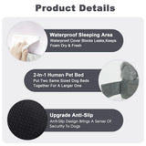 PAWPUBBY Orthopedic Dog Bed - Breathable Egg-Crate Foam Sofa Couch with Bolster, Water-Resistant Liner & Washable Rose Velvet - Ideal for Corgis, French Bulldogs, Dark Gray, L (35'' x 22'')