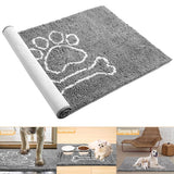 AROGAN Indoor Door Mat Entryway Rug Traps Mud and Water, Chenille Doormat for Muddy Shoes and Dog Paws, Machine Washable Doormat, Front Door Mat, Busy Area Dog Rugs for Floors, Entrance, 20x32 Grey