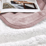 Yaning Waterproof Blanket for Bed Couch Sofa, Soft Liquid Pee Proof Pet Blanket for Dog Puppy Cat, Reversible Sherpa Fleece Furniture Protector (Dusty Pink, 50x60 inches)