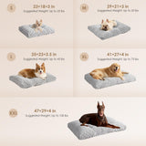EHEYCIGA Washable XL Dog Bed for Crate 41x27 Inch, Reversible Kennel Pad for Extra Large Dogs Weight Up to 75 lbs, Plush and Comfy Pet Sleeping Mat, Grey
