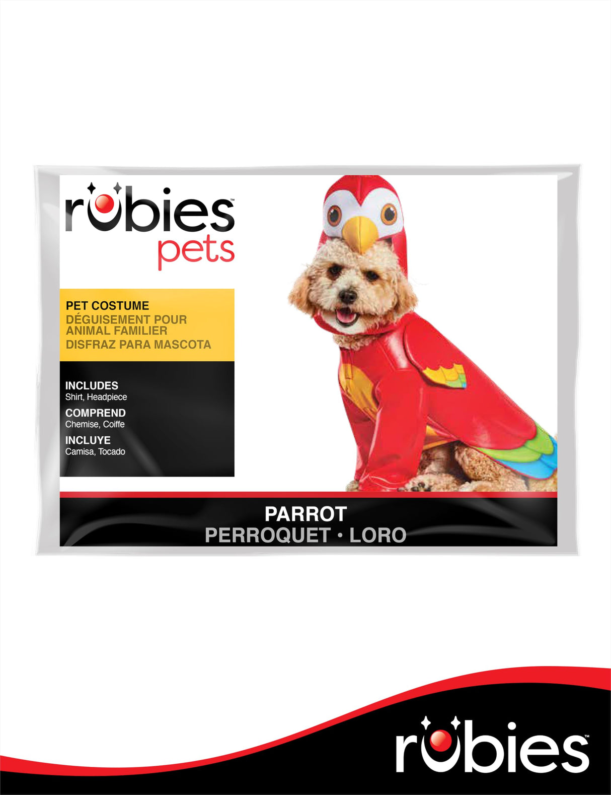 Rubies Parrot Pet Costume for Dogs or Cats, Medium