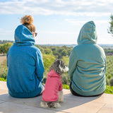 SCENEREAL Dog Hoodie Sweaters for Small Medium Large Size Dogs, Fleece Dog Sweatshirt with Hat and Pocket,Soft Cold Winter All Weather Dog Clothes for S to XL Sized Dogs, Pink M
