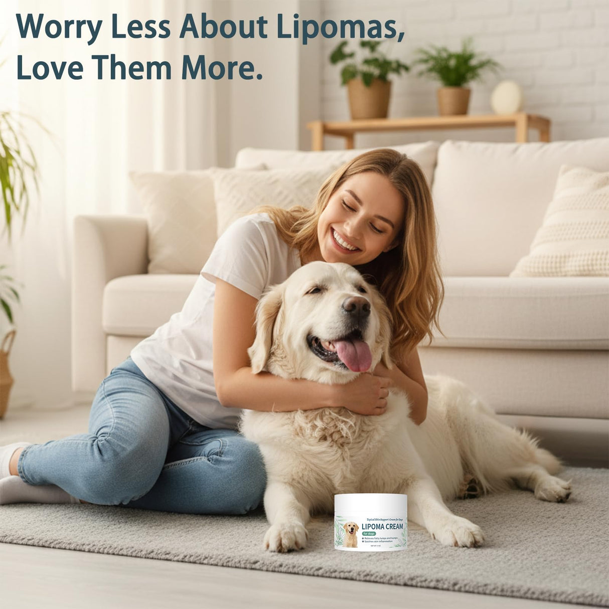 Lipoma Treatment for Dogs with DMSO, Natural Cream for Fatty Lump & Bump Relief, Soothes Inflammation & Swelling, Gentle Non-Surgical Support, Skin Health with Arnica & Turmeric