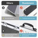 Ruedamann 4'L x 28.1" W, Holds up to 600Lbs, Wheelchair Ramp with Non-Slip Surface, Portable Aluminum Wheelchair Ramp, Folding Ramps for Wheelchairs, Home, Steps, Stairs, Handicaps, Doorways