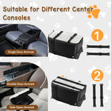 Center Console Dog Car Seat for Small Dogs,Washable Foldable Console Booster Seat for Puppy Car Seat with Safe Protection Hooks Adjustable Straps and Storage Pocket Pet