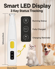 Load image into Gallery viewer, FURBONA Upgraded Dog Paw Trimmer with LED Light, 18 mm Widen Blade, 35 dB Low Noise, LED Display, Fully Waterproof, Rechargeable Clipper for Dogs Cats Trimming Paws, Eyes, Ears, Face, and Rump
