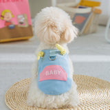 Dog Shirts for Small Dogs Stretchy Dog T-Shirts Lightweight Baby Printed Dog Tank Top Sleeveless with D-Ring Dog Shirt Vest Breathable Cat Shirt Puppy Clothes Dog Outfits Dog Pjs Blue S
