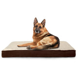 Furhaven Orthopedic Dog Bed for Large Dogs w/ Removable Washable Cover, For Dogs Up to 95 lbs - Sherpa & Suede Mattress - Espresso, Jumbo/XL