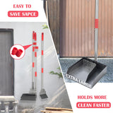 FUSBUNTY Dog Pooper Scooper Set, Pooper Scooper for Dog, Heavy Duty Stainless Steel Rake with Extra Large Tray & Spade No Bending Clean Up for Pet Waste Removal, for Grass, Dirt Or Gravel.