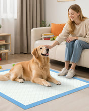 Load image into Gallery viewer, 50-Pack Extra Large Pee Pads - 34" x 28" Puppy Pads for Dogs with 6-Layer Leakproof Protection, Disposable and Quick-Dry Dog Pads with High Absorbency for Easy Potty Training
