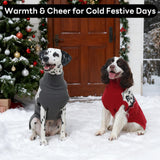 LeleTail Small Dog Christmas Sweaters, Winter Warm Pet Turtleneck, Girl Boy Dog Holiday Outfit, Festive Xmas Tree Pattern Festive Pet Sweater for Chihuahua, Cavalier Christmas Photos, Grey S
