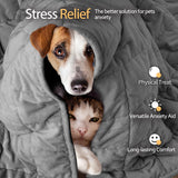 LaSyL Weighted Blanket for Pets | Thunder Blanket for Dogs Anxiety | Premium Soft Minky | Relaxation & Calming & Anti Anxiety | Used in Car, Bed, Couch | Dark Grey, Washable Medium 32" L x 40" W
