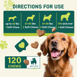 Nutridog Tear Stain Chews for Dogs - Dog Tear Stain Remover & Supplement with Antioxidant Blend, Vitamin C, Lutein - 120ct Beef Flavor Soft Chews for Eye Health & White Fur Care (ND-038)