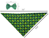Small Dog St. Patricks Day Outfit Green Dress, Bandana & Bow Clip 3 Piece Irish Pet Cat Costume Accessories M
